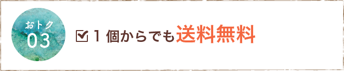 1個からでも送料無料